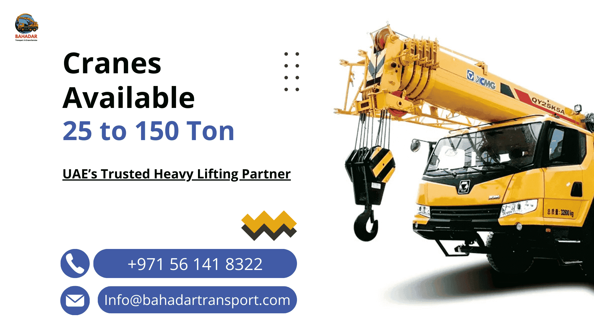 Cranes for heavy lifting services