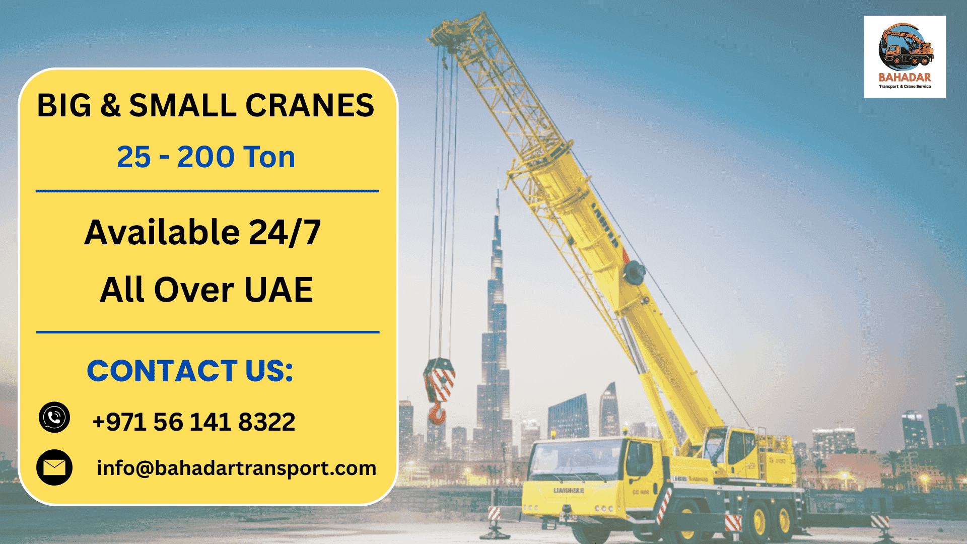 Cranes service rental